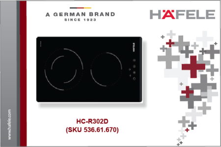 HÄFELE 2-ZONE RADIANT HOB HC-R302D (SKU 536.61.670)